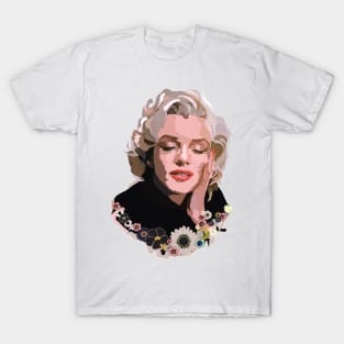 Marilyn Monroe with Flowers T-Shirt